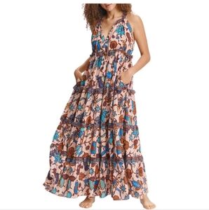 Anthropologie x Love The Label Juliette Boho Printed Maxi Dress